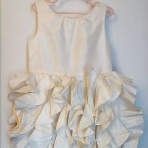 Girls size 6 100% silk ruffle j. Crew dress